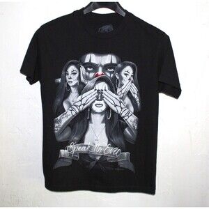 David Gonzales DGA T shirt men M Medium black Speak No Evil lowrider chicano